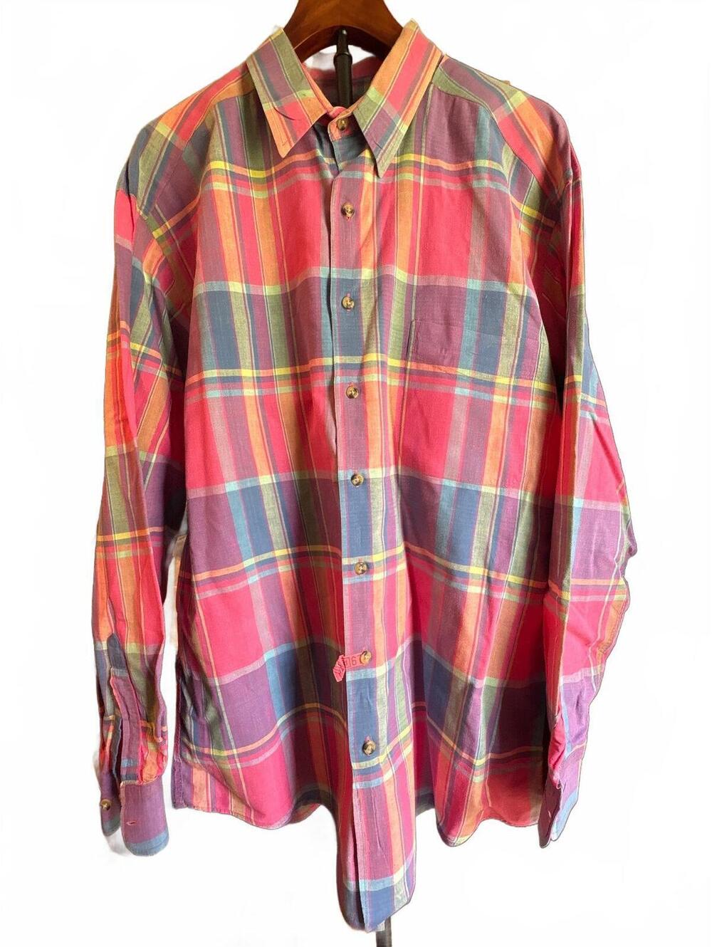 J. Peterman Madras Shirt XL